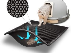 Alfombra de arenero de Gato con doble capa impermeable 60x45cm