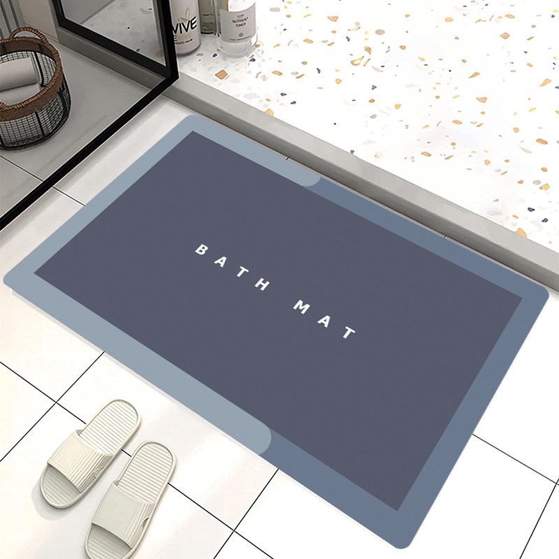 Alfombra de Baño Super Absorbente Antideslizante 60x40cm (Azul)