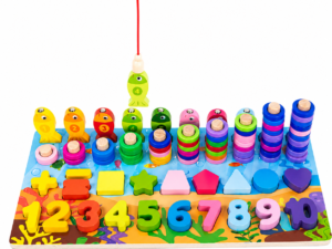 Juego Didáctico de Pesca y Ábaco Montessori