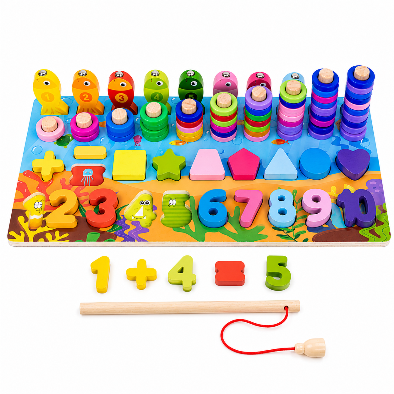 Juego Didáctico de Pesca y Ábaco Montessori - Imagen 3