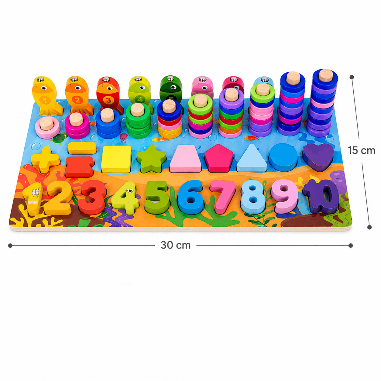 Juego Didáctico de Pesca y Ábaco Montessori - Imagen 2