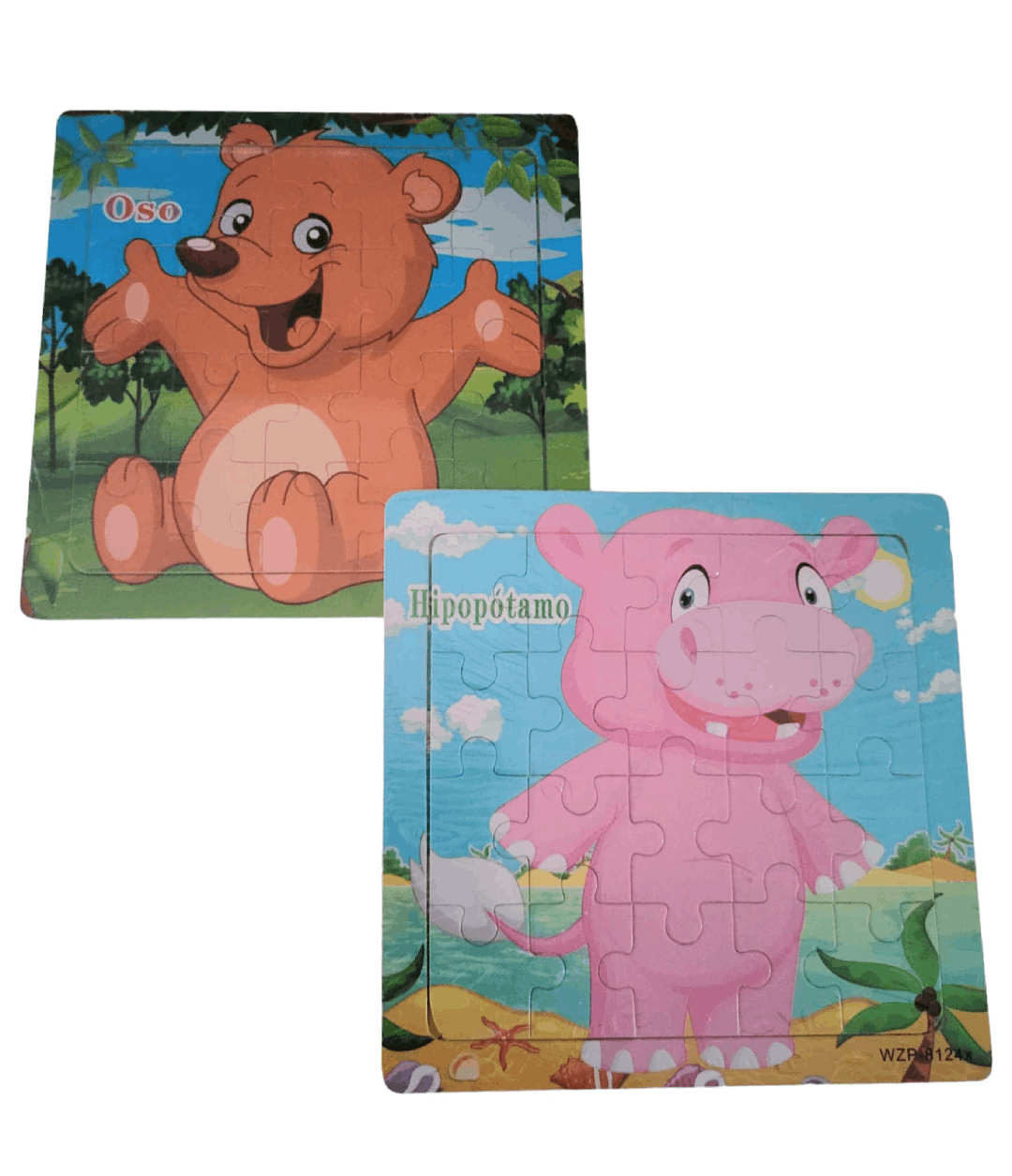 Set 4 Puzzles de Madera 15cm x 15cm