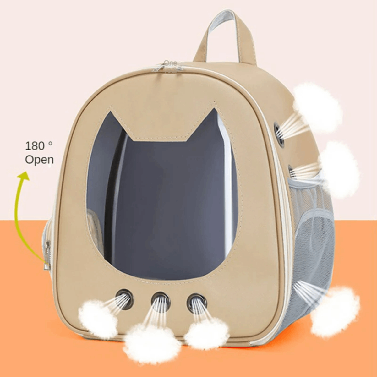Mochila Transportadora Para Gato En Cuerina - Imagen 5