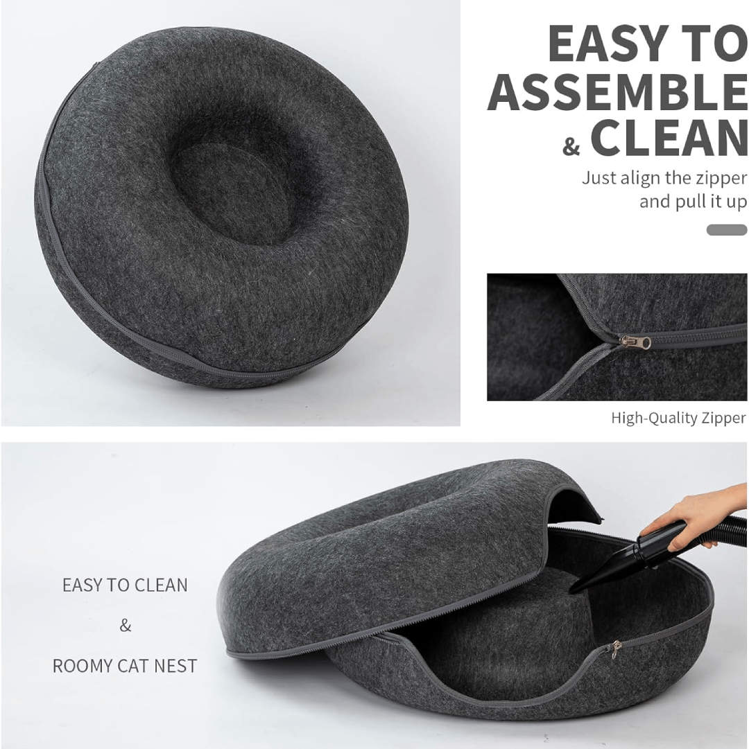 Cama Tunel Para Gato En Forma De Dona - Imagen 6