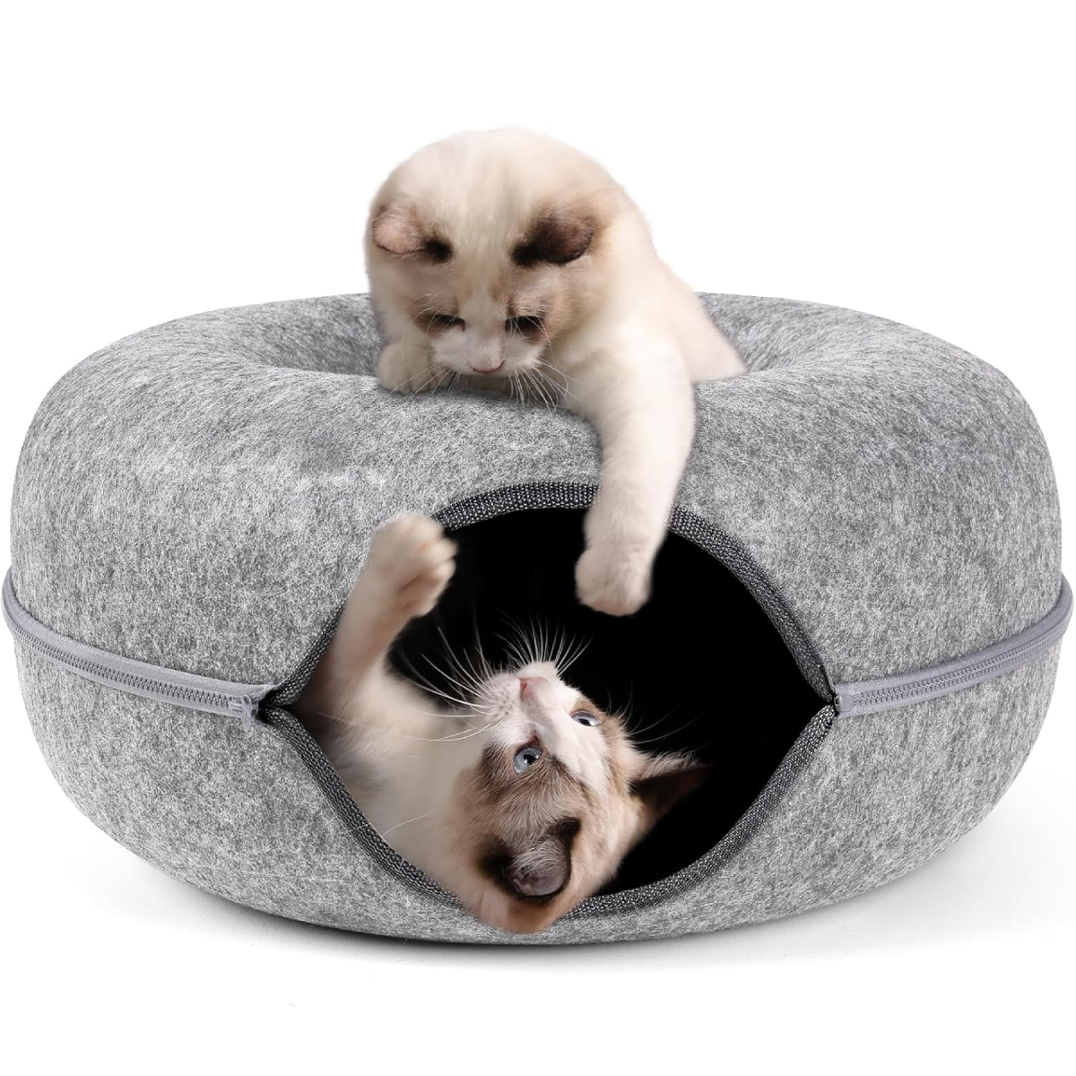 Cama Tunel Para Gato En Forma De Dona - Imagen 3