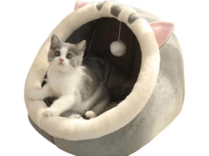 Cama Igloo Cucha Gato Perro Mascota Iglu Cálida y Acogedora
