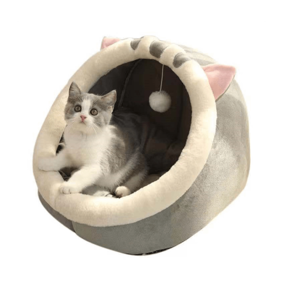 Cama Igloo Cucha Gato Perro Mascota Iglu Cálida y Acogedora