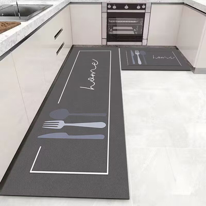 Set Alfombras Absorbente Para Cocina 2 Piezas 40x60 40x120