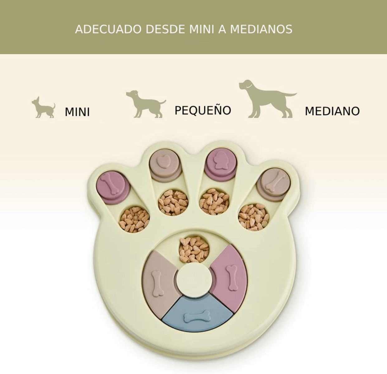 Plato Para Perro Come Lento Juguete Interactivo Anti Ansiedad - Azul - Imagen 6