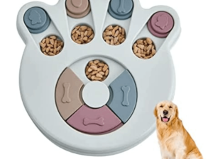 Plato Para Perro Come Lento Juguete Interactivo Anti Ansiedad - Azul