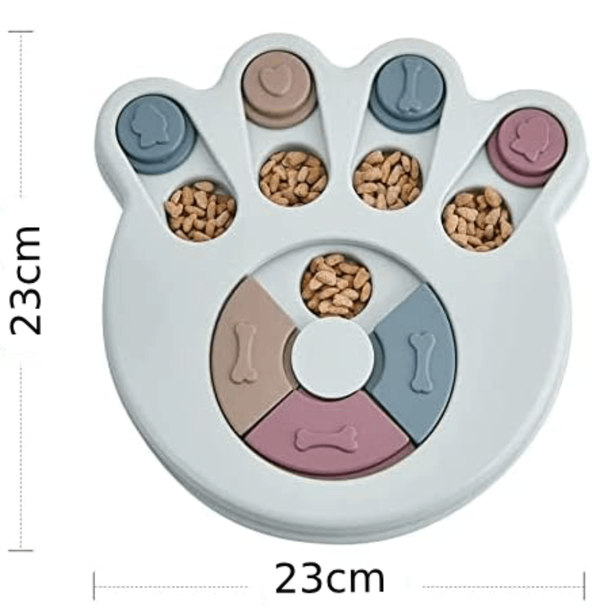 Plato Para Perro Come Lento Juguete Interactivo Anti Ansiedad - Azul - Imagen 3