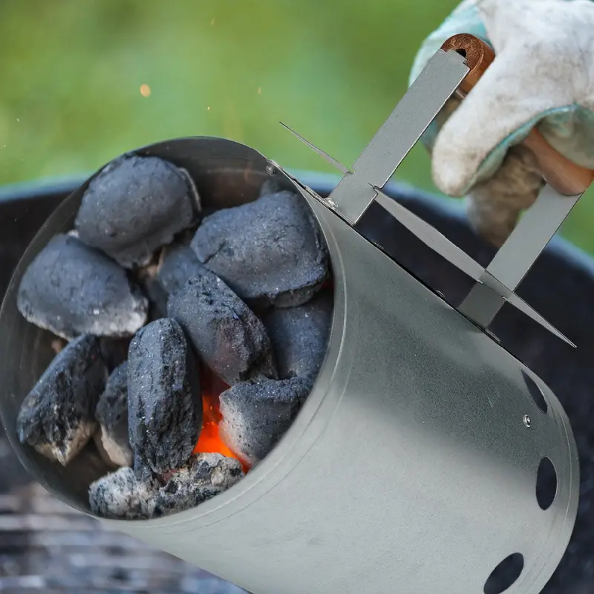 Iniciador De Carbón Parrilla - Encendedor De Carbón - Metal - Imagen 2