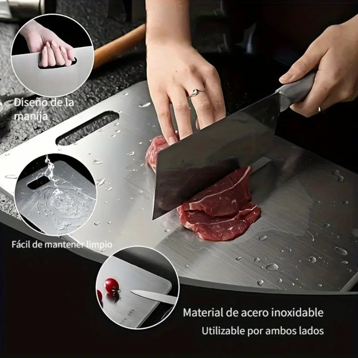 Tabla de Cortar de Acero Inoxidable – Resistente, Higiénica y de Alta Durabilidad - Imagen 2