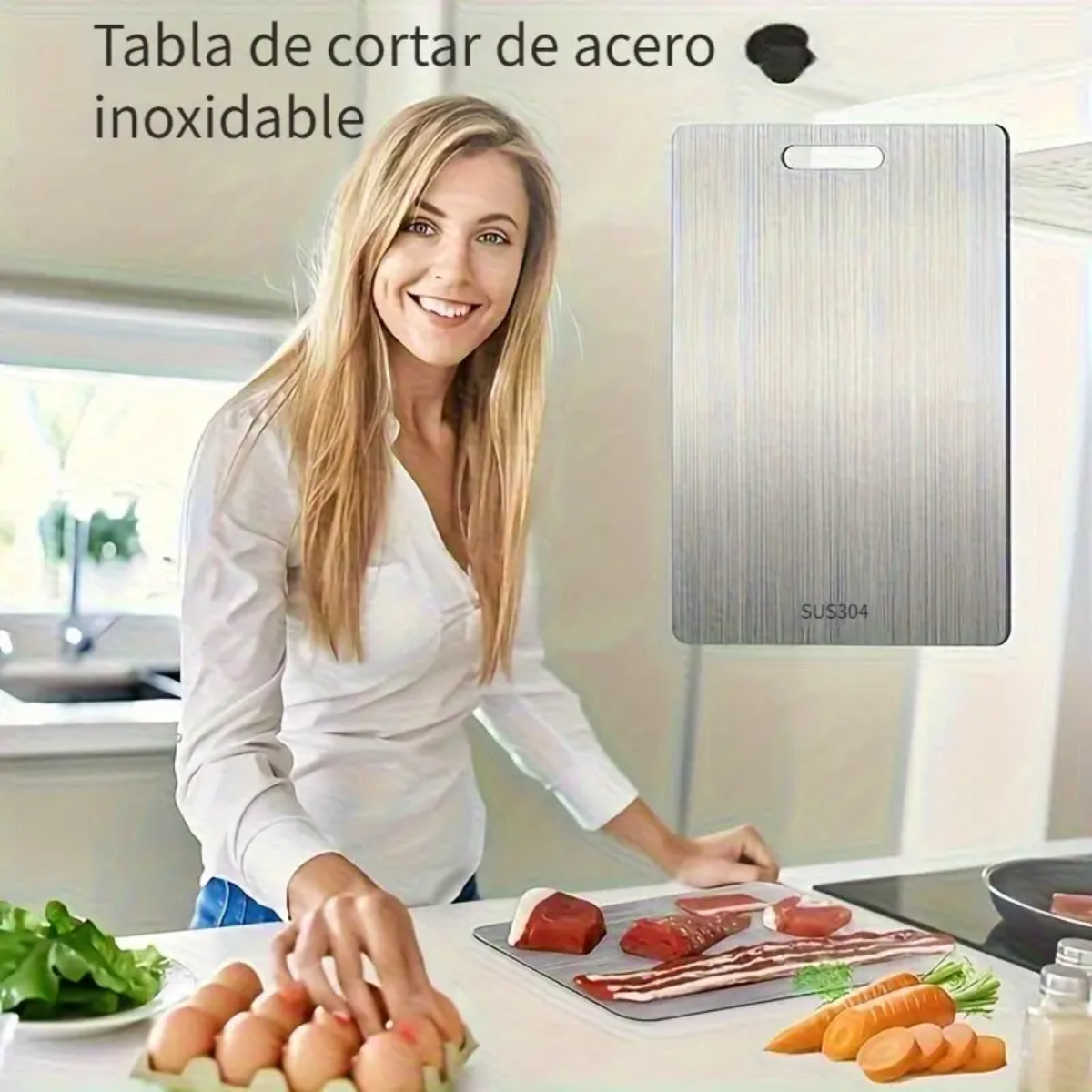 Tabla de Cortar de Acero Inoxidable – Resistente, Higiénica y de Alta Durabilidad - Imagen 4