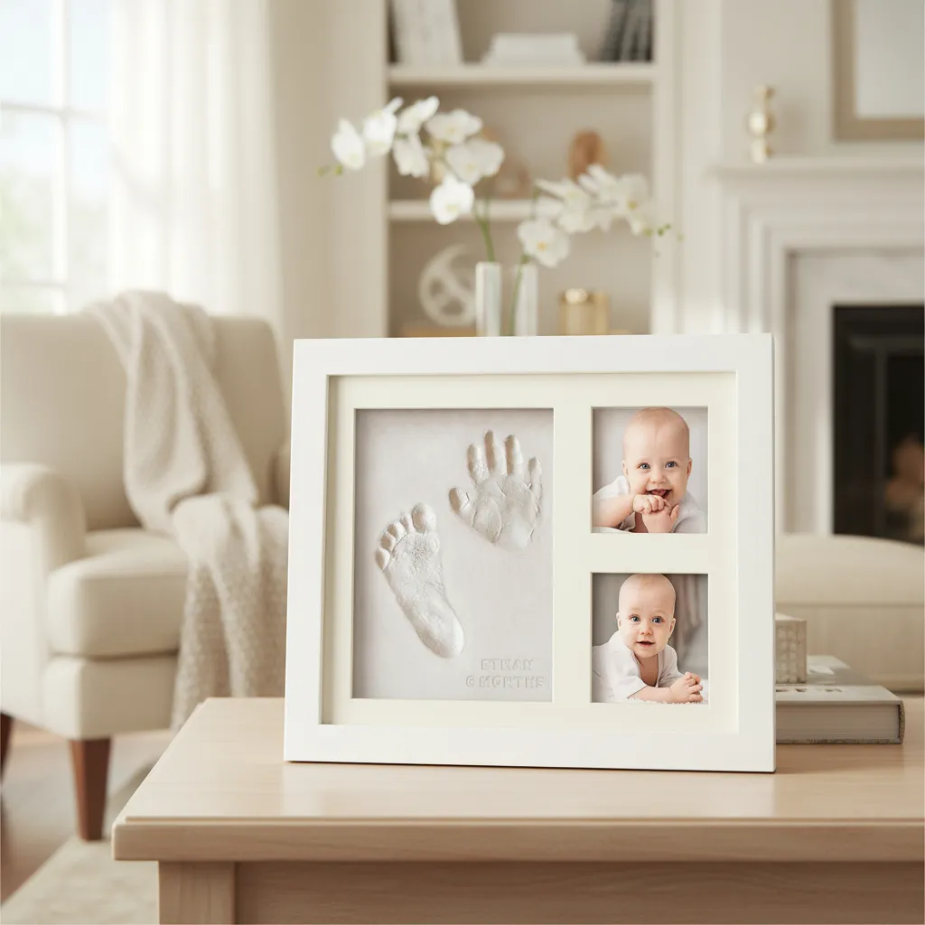 Portarretrato con Huellas para Niños o Mascotas – Recuerdo Perfecto para Siempre