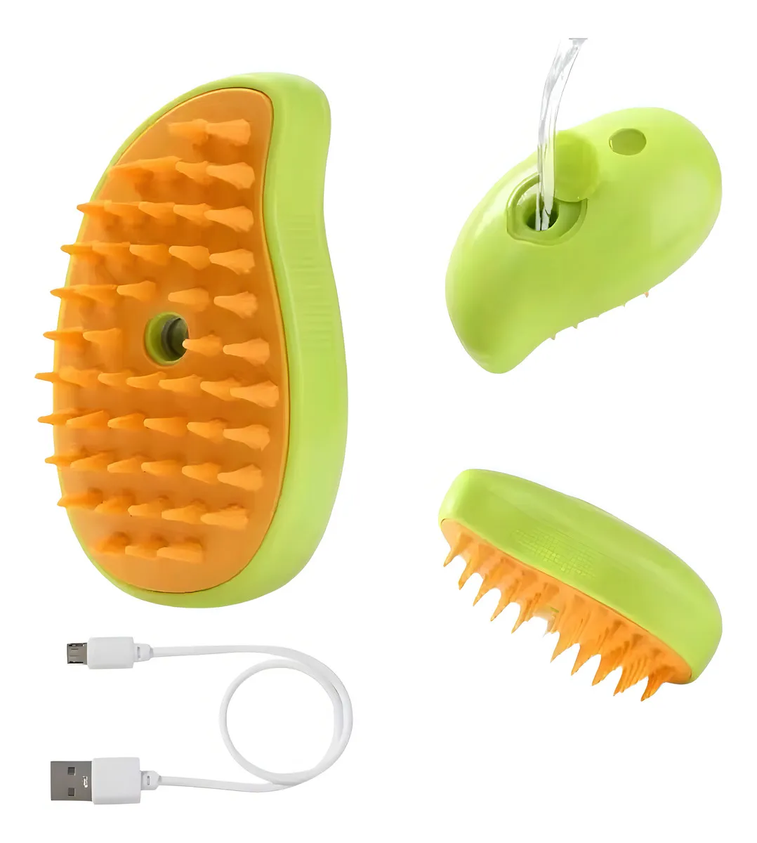 Cepillo De Vapor Para Gatos 3 En 1, Autolimpiante Color Verde - Imagen 2