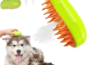 Cepillo De Vapor Para Gatos 3 En 1, Autolimpiante Color Verde
