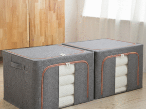 Set de 2 Organizadores De Ropa Estructura Metálica Apilable 100L