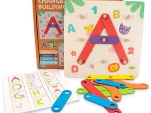 Juego Montessori Madera Letras Numeros Figuras