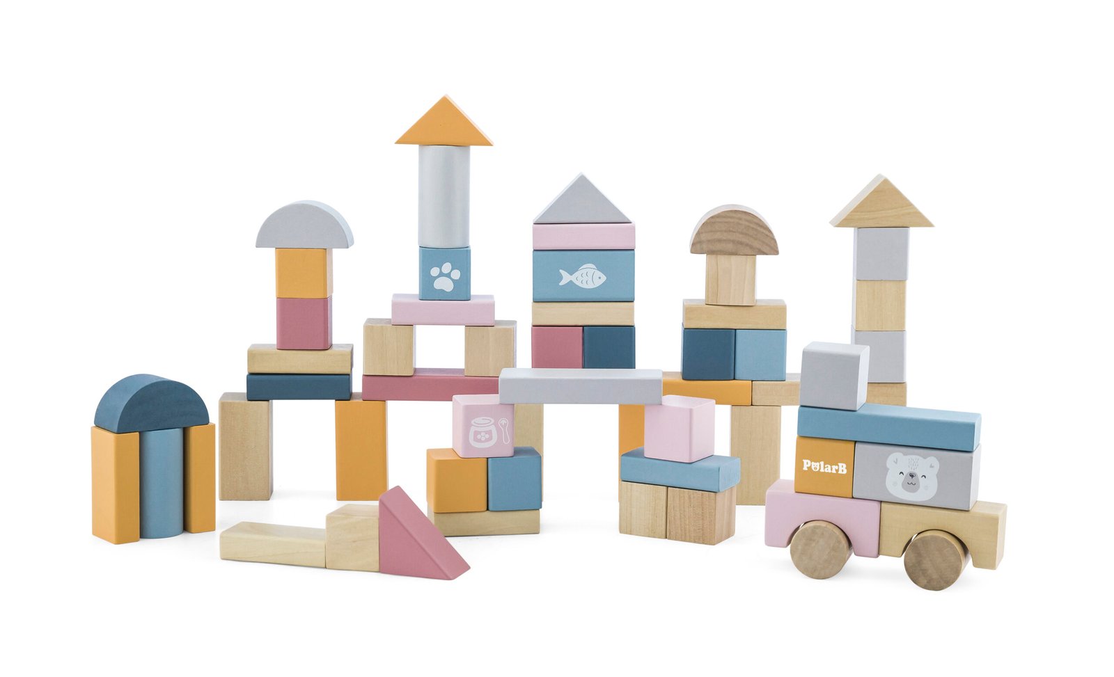 Bloques De Madera PolarB 60 Piezas Niños