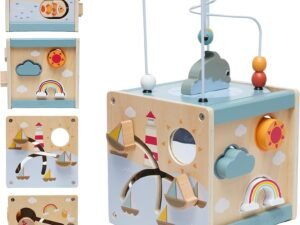 Cubo Didáctico Madera Multifunción 6 En 1