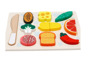Frutas Verduras Madera Para Cortar Con Bandeja
