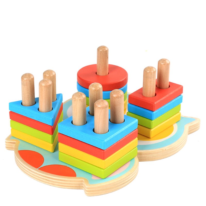 Juego Encastre Madera 16 Piezas Niños