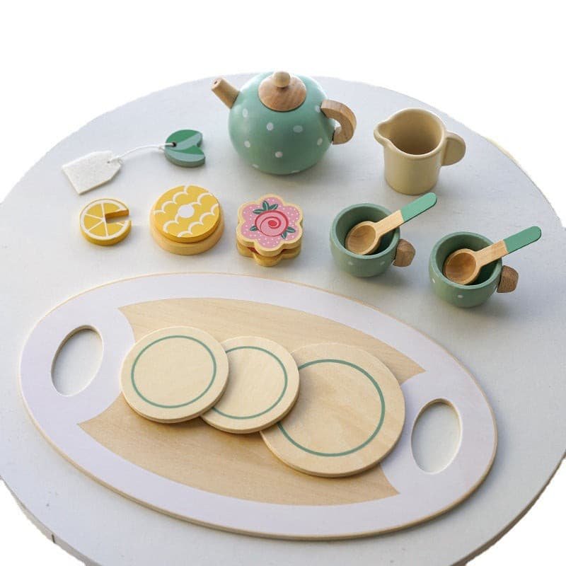 Juego De Te Madera Infantil Colores Pasteles - Imagen 2