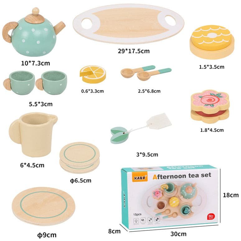 Juego De Te Madera Infantil Colores Pasteles - Imagen 3