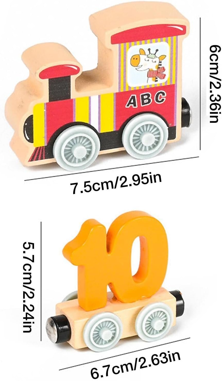 Tren Magnético Madera Educativo Niños - Imagen 3