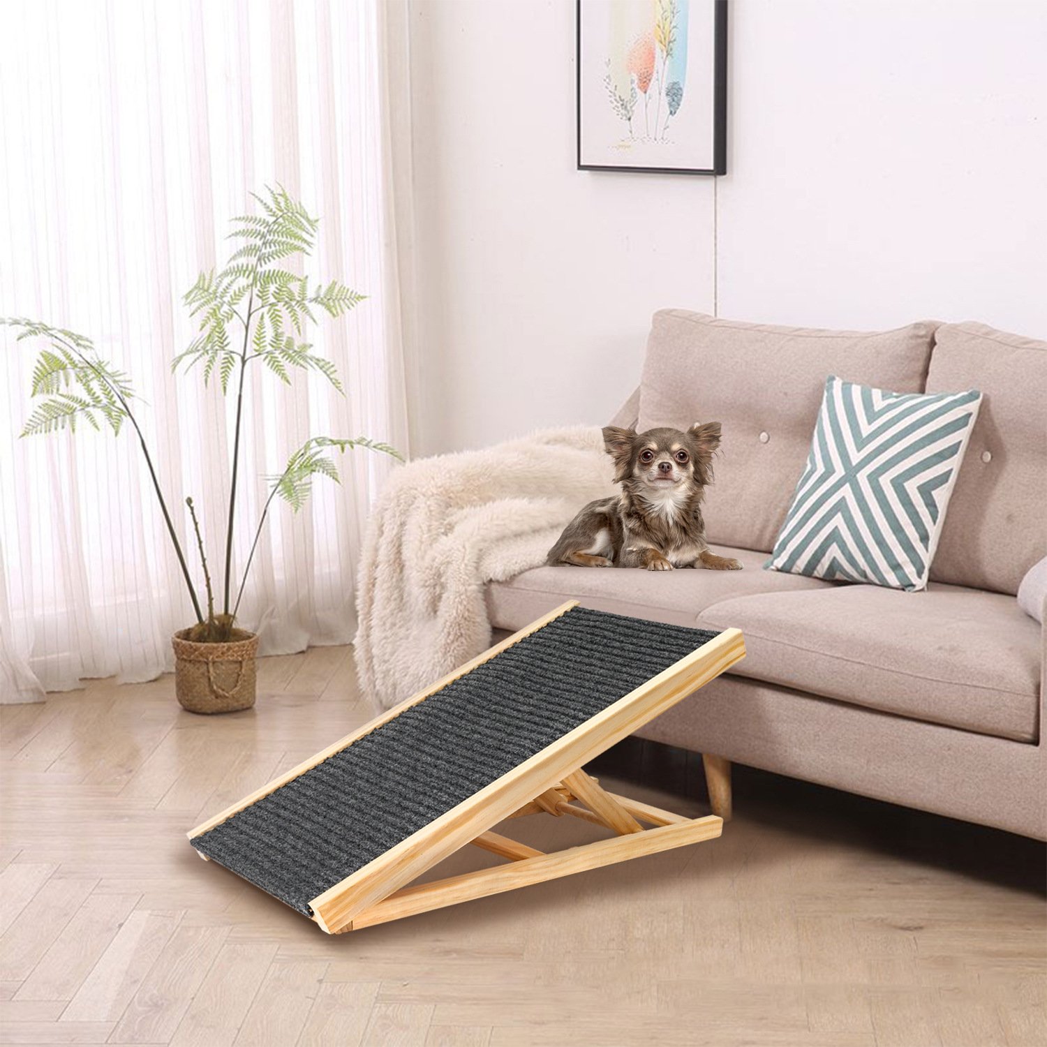 Rampa Ajustable para Perros Plegable y Antideslizante 40cm Altura - Imagen 3